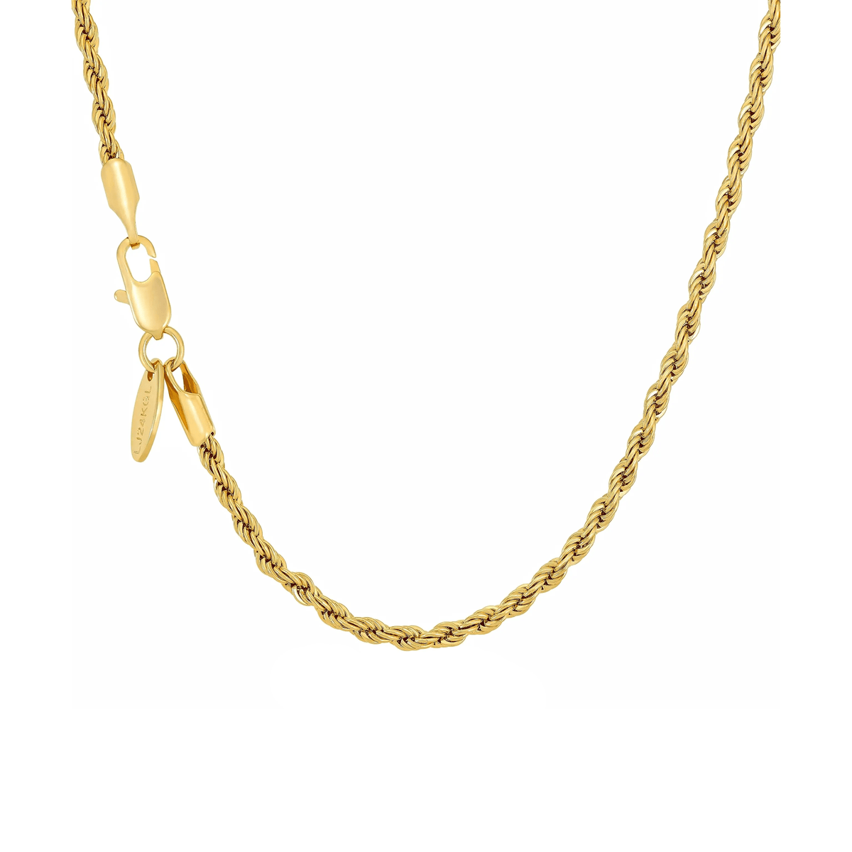 2Mm Gold Rope Chain for Men & Women 24K Real Gold Plated Diamond Cut Gold Necklace for Women & Necklace for Men 14 to 36 Inch | Gold | White Gold (14 Inches, Gold) - KARMARKA Main image