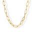 PAVOI 14K Gold Plated Chunky Chain Choker Necklaces for Women - Gold Statement Graduated Link Chain Necklace - Bold Oval Link Barbell Links Paperclip Chains