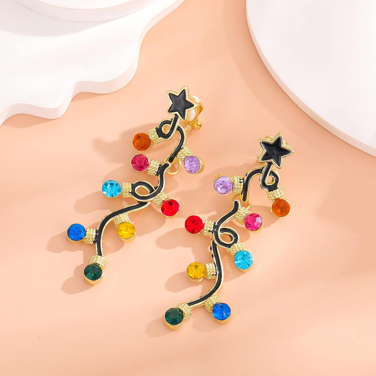 Christmas Clip on Earrings for Women