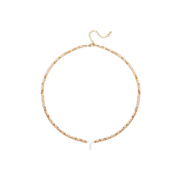 Pendant Necklaces for Women Initial Choker Necklace Beaded Shell Letter Bracelet Trendy Tiny A-Z Simple Jewelry