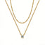 14K Gold Solitaire Pendant Necklaces