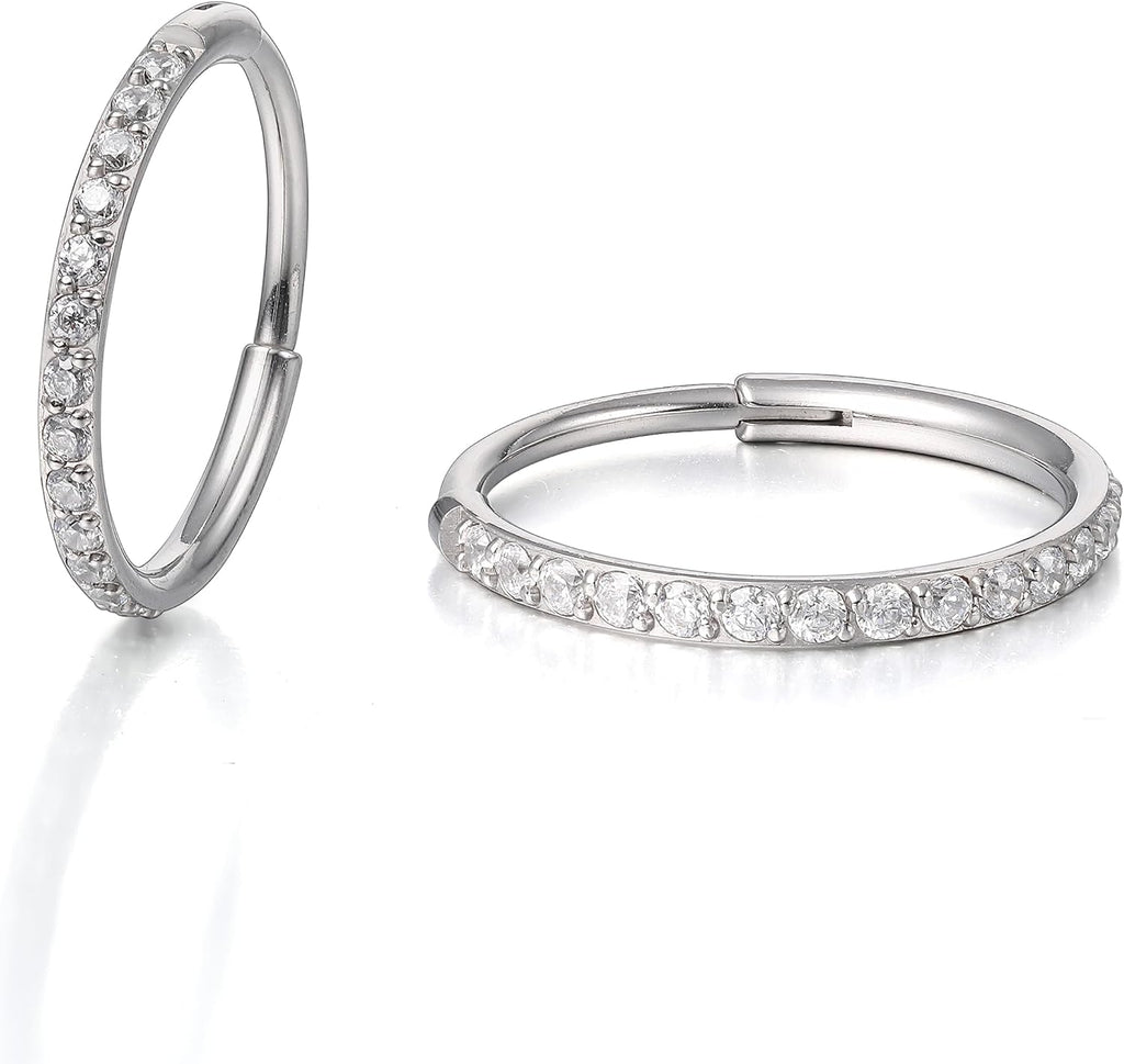 G23 Titanium Slim Huggie Hoop Earrings, Hypoallergenic