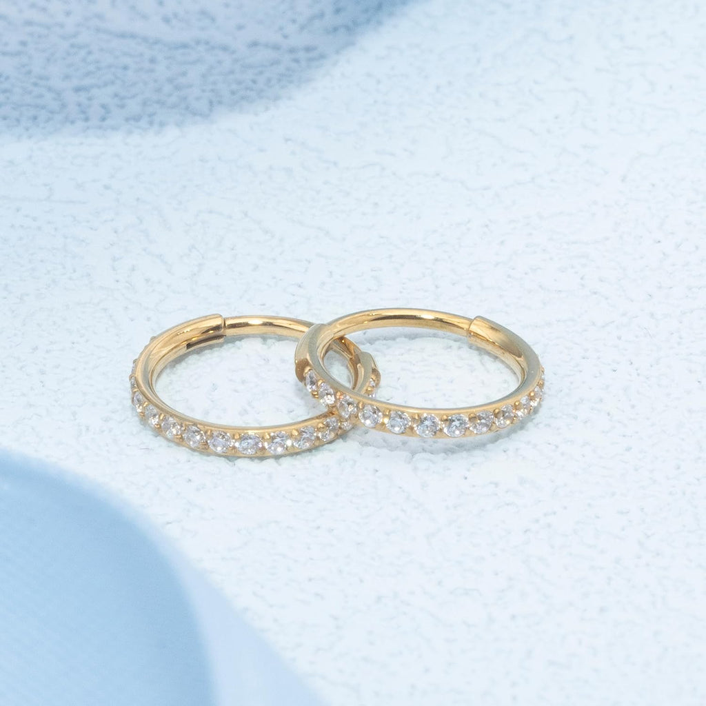 G23 Titanium Slim Huggie Hoop Earrings, Hypoallergenic