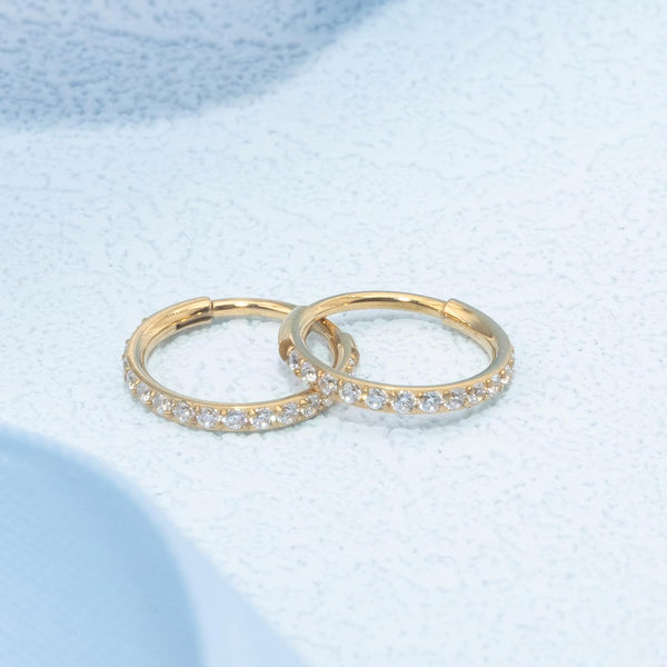 G23 Titanium Slim Huggie Hoop Earrings, Hypoallergenic