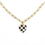 Checkered Heart Necklace