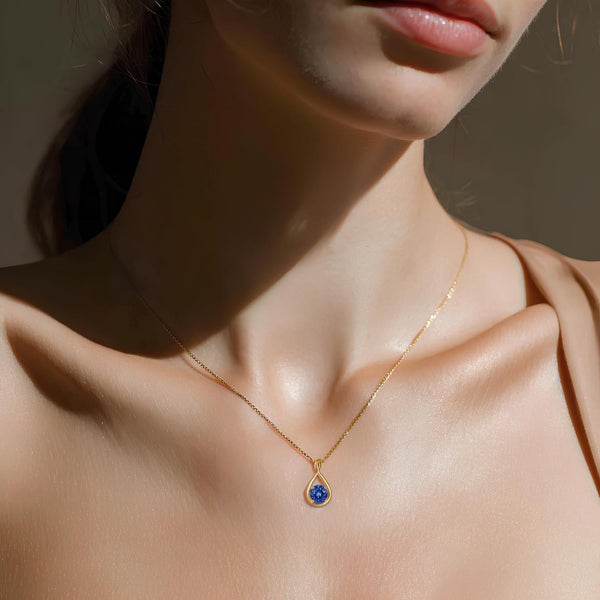 Birthstone Necklaces for Women Sterling Silver Dainty Infinity Necklace Diamond Pendant Necklaces Trendy Gold Jewelry