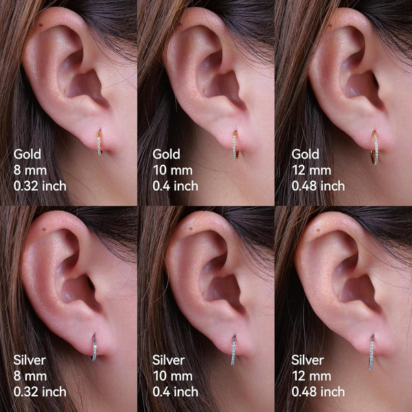 G23 Titanium Slim Huggie Hoop Earrings, Hypoallergenic