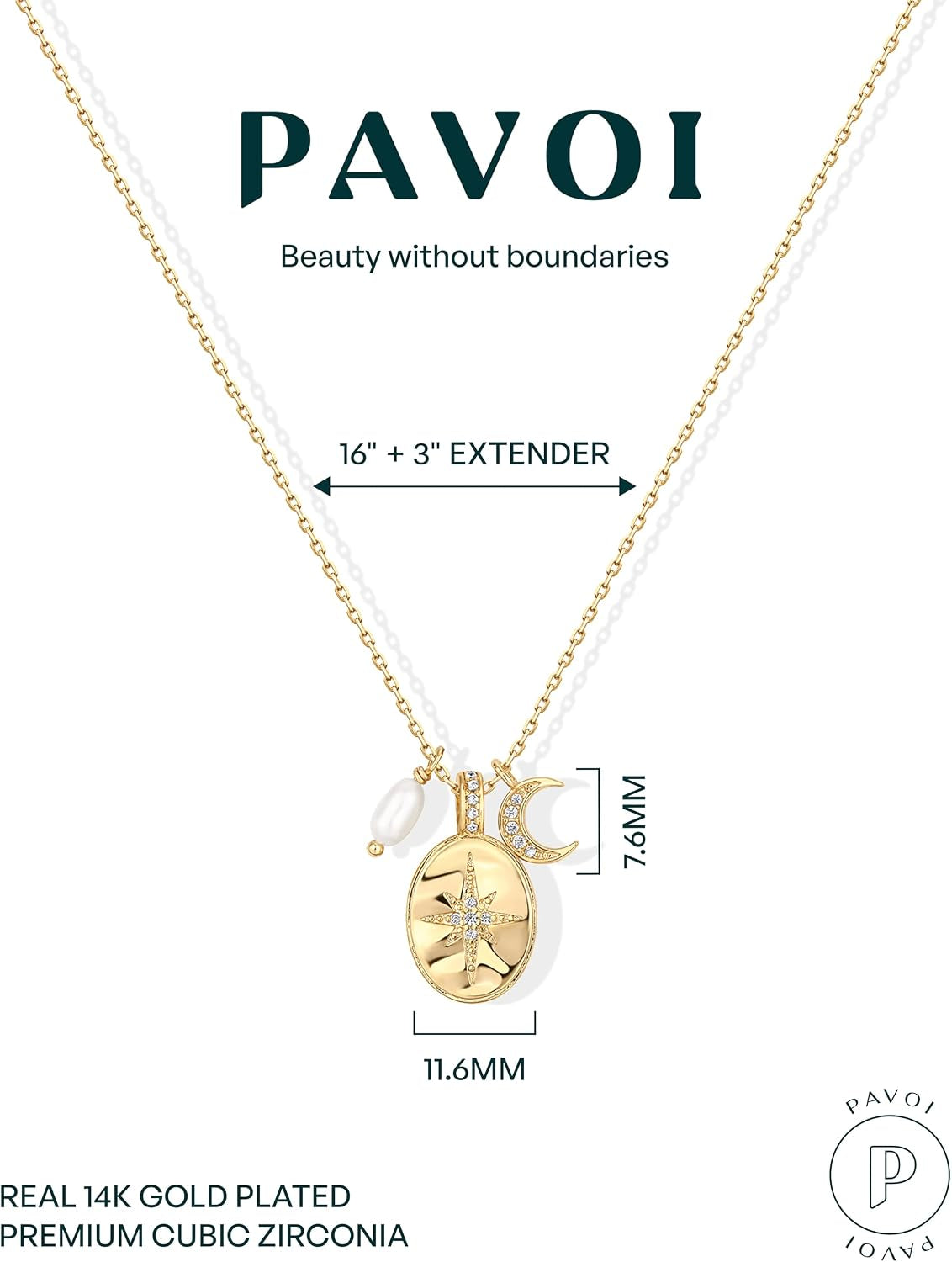 14K Gold Plated Engraved Coin Pendant Necklaces for Women