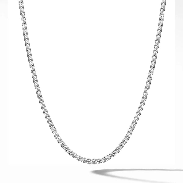 Stainless Steel Wheat Chain for Men, 2.5Mm Mens Chain Necklaces for Men, Boys and Women 16-24 Inch, Christmas Gifts