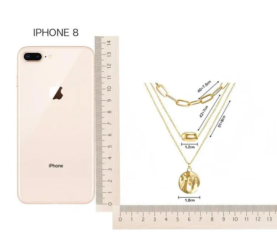 Women'S 3Pcs Gold Minimalist Long Paperclip Link Chain Necklaces with Coin Pendant, Dainty Chain, Minimalist Chic Jewelry, Fashion Chic Accessories, Everyday Wear Jewelry Gift,Sohochic
