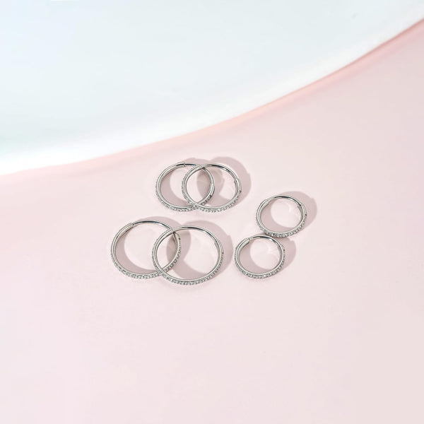 G23 Titanium Slim Huggie Hoop Earrings, Hypoallergenic