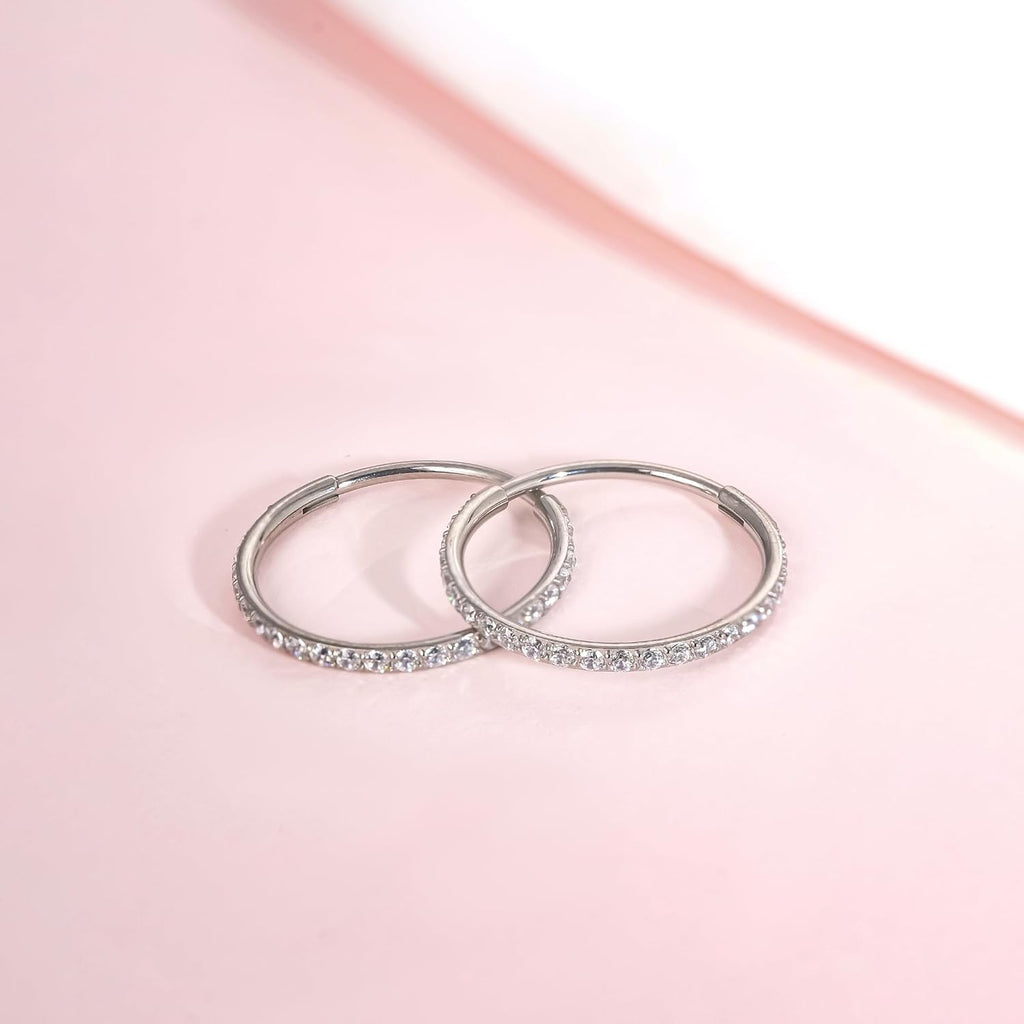 G23 Titanium Slim Huggie Hoop Earrings, Hypoallergenic