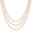 PAVOI 14K Gold Plated Layered Triple Chain Necklaces for Women - Fine Charm Jewelry - 0.55Mm 0.65Mm 0.7Mm Thick Trendy Necklace