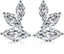Marquise Moissanite Earrings Angel Wing Studs D Color VVS1 Clear Moissanite Earrings 18K Gold Plated S925 Sterling Silver Friction Back Stud Earrings for Women