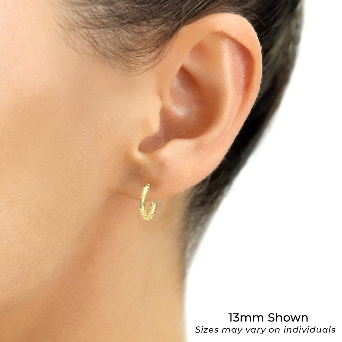 14K Solid Gold Hoops, Fancy Hand Engraved Hoop Earrings by TILO Jewelry, 2Mm Thin, Designed in New York City, by TILO Jewelry