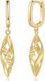 14K Gold Earrings for Women Gold Hoop Dangle Drop Earrings for Women