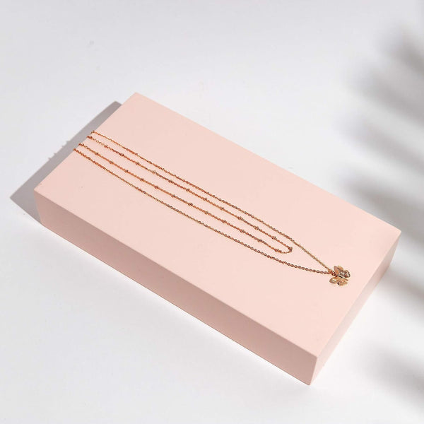 14K Gold Plated Layering Necklaces for Women, Cute Motif Pendants