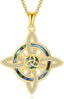 Witches Knot Necklace S925 Sterling Silver Nudo De Bruja Witch Knot Pendant Necklaces Triquetra Protection Jewelry Gifts for Women