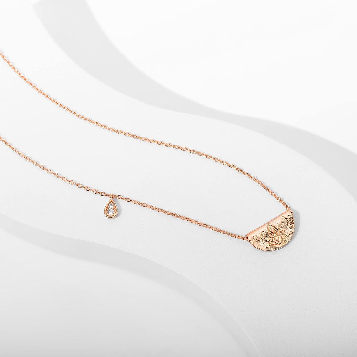 14K Gold Plated Engraved Coin Pendant Necklaces for Women