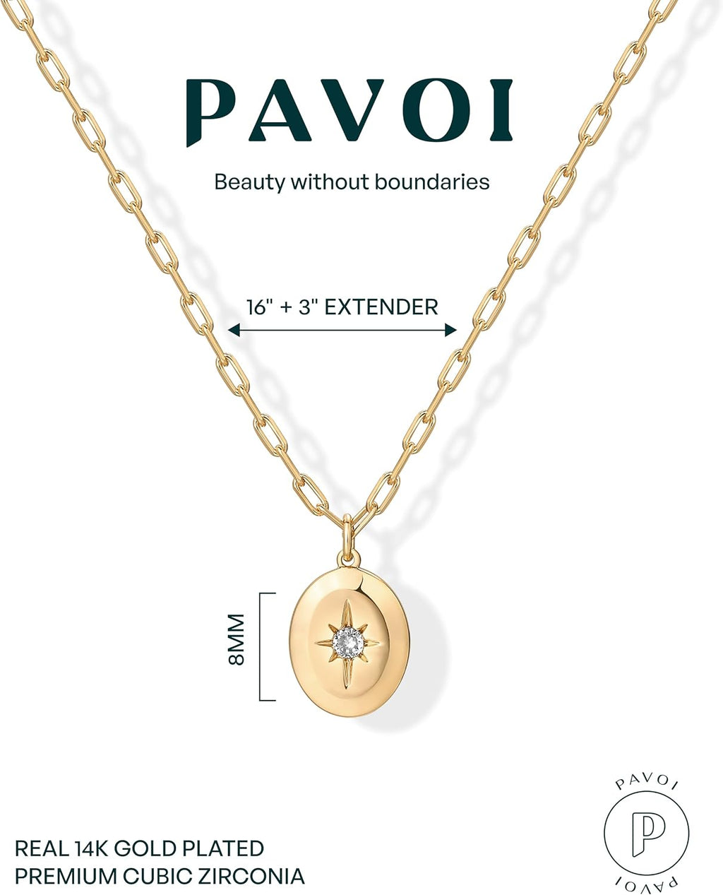 14K Gold Plated Engraved Coin Pendant Necklaces for Women
