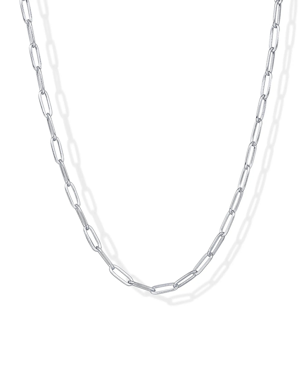 PAVOI 14K Gold Plated Paperclip Chain Necklaces for Women - Dainty Gold Jewelry Chain Necklace - Lightweight 20" Adjustable Link Chain Necklaces