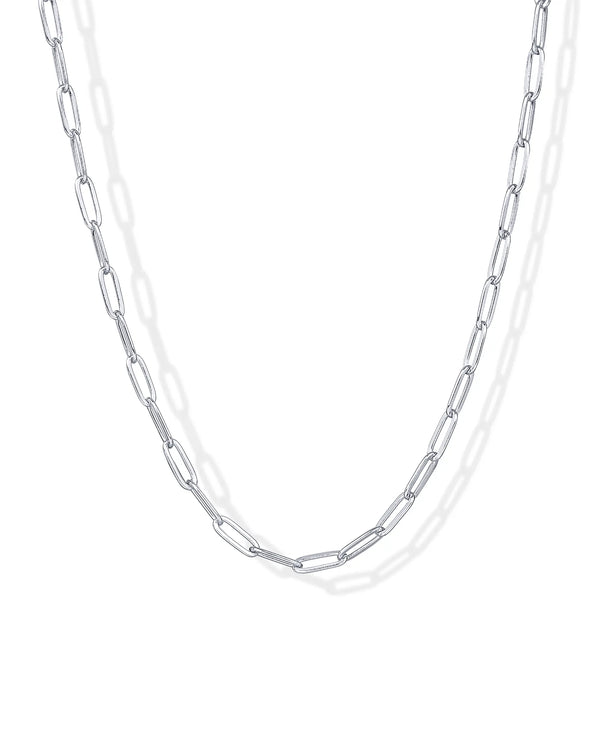 PAVOI 14K Gold Plated Paperclip Chain Necklaces for Women - Dainty Gold Jewelry Chain Necklace - Lightweight 20" Adjustable Link Chain Necklaces