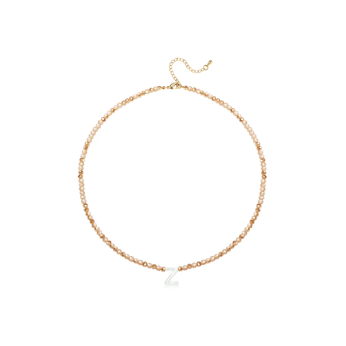 Pendant Necklaces for Women Initial Choker Necklace Beaded Shell Letter Bracelet Trendy Tiny A-Z Simple Jewelry