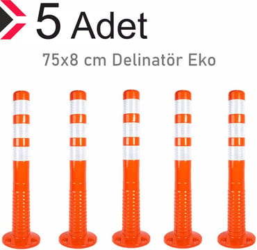 5`li Delinatör Set 75 x 8 cm EKO, Esnek Duba