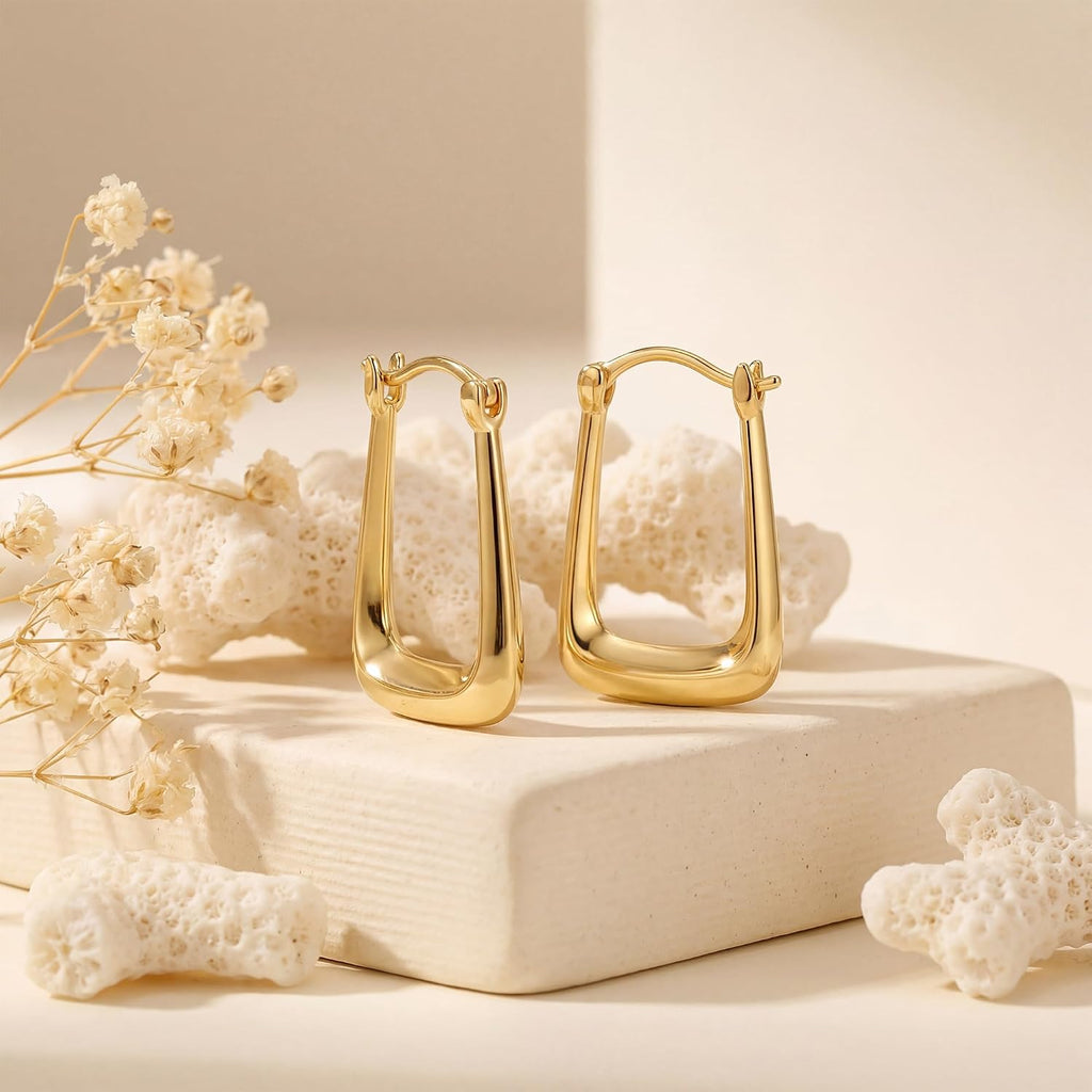 14K Gold Earrings for Women 14K Gold Hoop Earrings for Women 24Mm