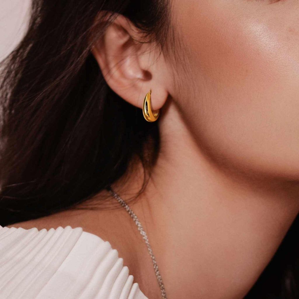 Gold Hoop Earrings for Women 14K Gold Earrings for Women