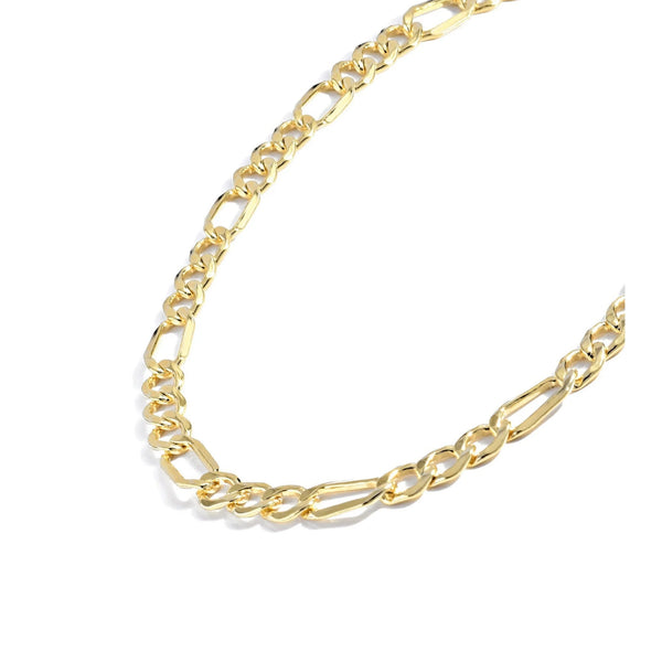 Gold Chain Necklace Collection - 14K Solid Yellow Gold Filled Figaro Chain Necklaces for Women and Men with Different Sizes (2.8Mm, 3.7Mm, 4.7Mm, 5.6Mm)