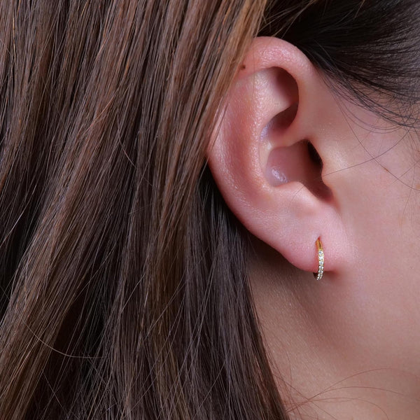 G23 Titanium Slim Huggie Hoop Earrings, Hypoallergenic