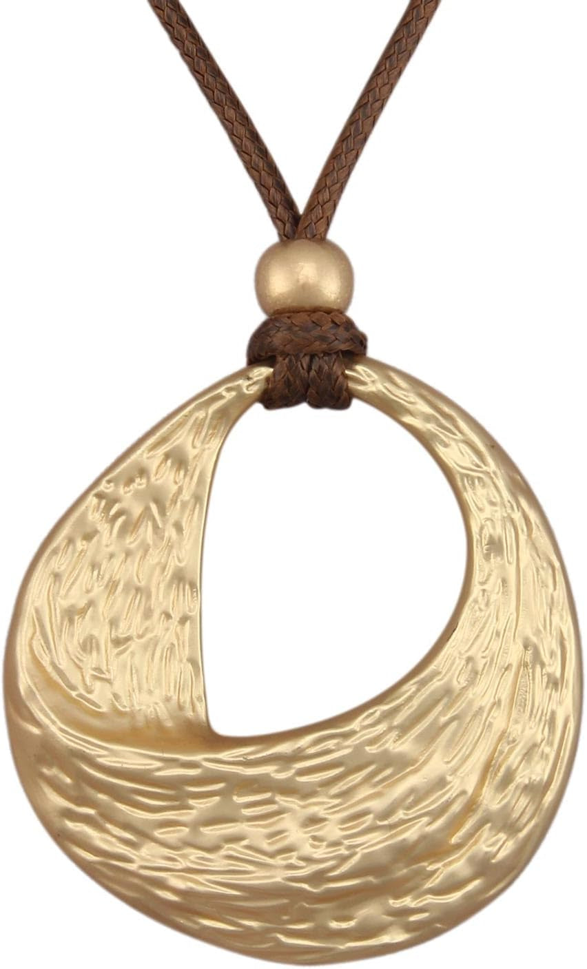 Boho Necklaces for Women Chunky Circle Necklace Bohemian Necklaces