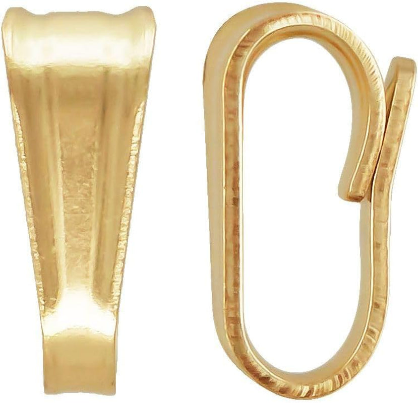 10Pcs  Real 1/20 14K Gold Filled Locket Bail Clasp 5.8Mm Tiny Small