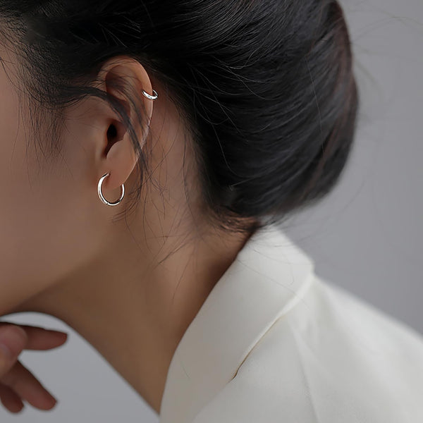 925 Sterling Silver Small round Hoop Earrings for Women Teen Girls Huggie Hoop Earrings Minimalist Hoop Earrings