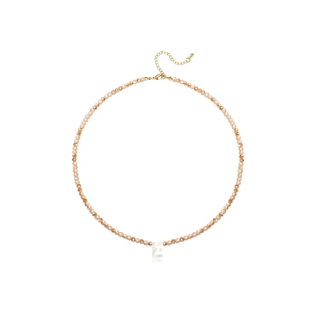 Pendant Necklaces for Women Initial Choker Necklace Beaded Shell Letter Bracelet Trendy Tiny A-Z Simple Jewelry