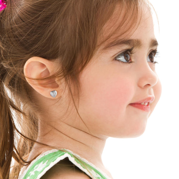14K Gold Plated Initial Heart Stud Earrings for Teens Little Girls Daughter Granddaughter Niece Jewelry Birthday Gifts for Women