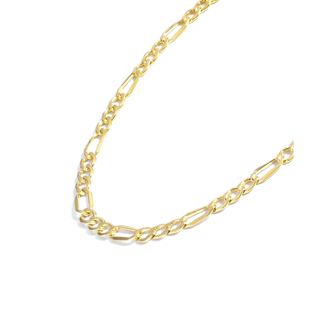 Gold Chain Necklace Collection - 14K Solid Yellow Gold Filled Figaro Chain Necklaces for Women and Men with Different Sizes (2.8Mm, 3.7Mm, 4.7Mm, 5.6Mm)