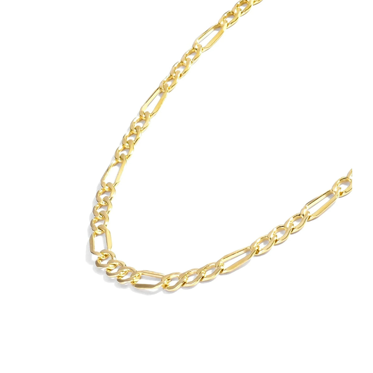 Gold Chain Necklace Collection - 14K Solid Yellow Gold Filled Figaro Chain Necklaces for Women and Men with Different Sizes (2.8Mm, 3.7Mm, 4.7Mm, 5.6Mm)