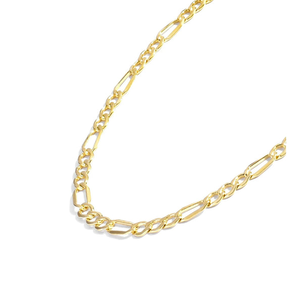 Gold Chain Necklace Collection - 14K Solid Yellow Gold Filled Figaro Chain Necklaces for Women and Men with Different Sizes (2.8Mm, 3.7Mm, 4.7Mm, 5.6Mm)