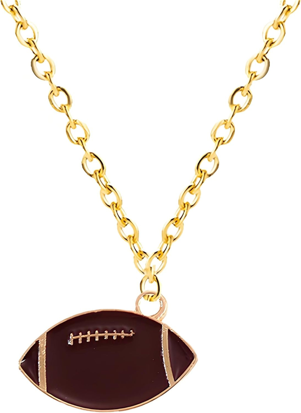 Cool Football Necklaces for Women Unique Letter Love Soccer Sports Pendant Necklaces Holiday Party Game Jewelry