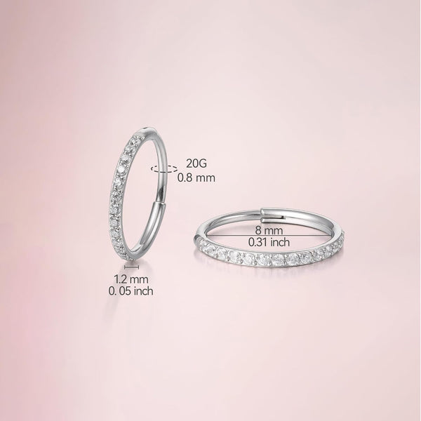 G23 Titanium Slim Huggie Hoop Earrings, Hypoallergenic