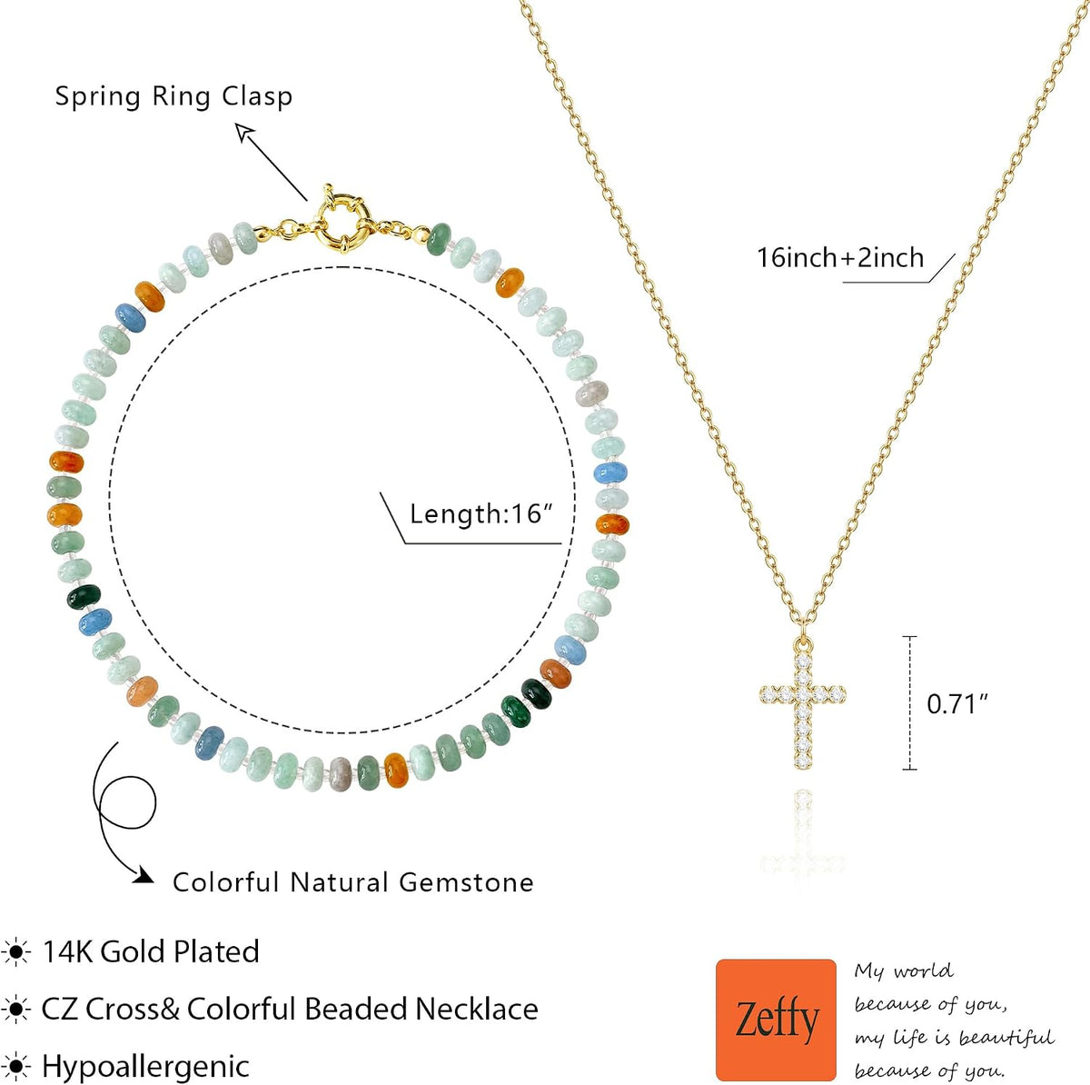 Cross Necklace for Women,18K Gold/Silver Plated Tiny Cubic Zirconia Cross Pendant Necklace for Women Simple Layered Cross Necklaces for Women