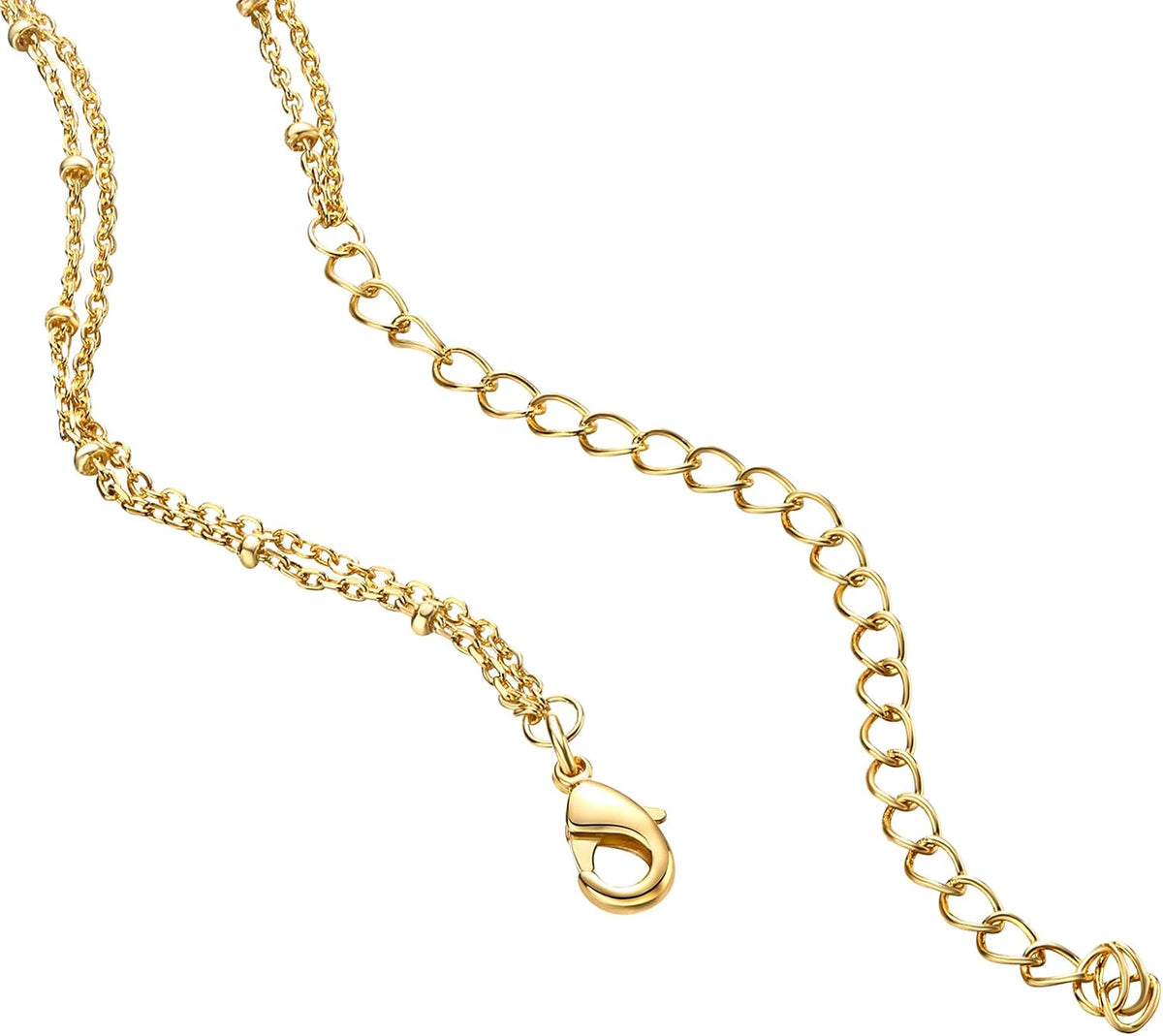 14K Gold Plated Layering Necklaces for Women, Cute Motif Pendants