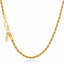 LIFETIME JEWELRY 2Mm Gold Rope Chain for Men & Women 24K Real Gold Plated Diamond Cut Gold Necklace for Women & Necklace for Men 14 to 36 Inch | Gold | White Gold (14 Inches, Gold)