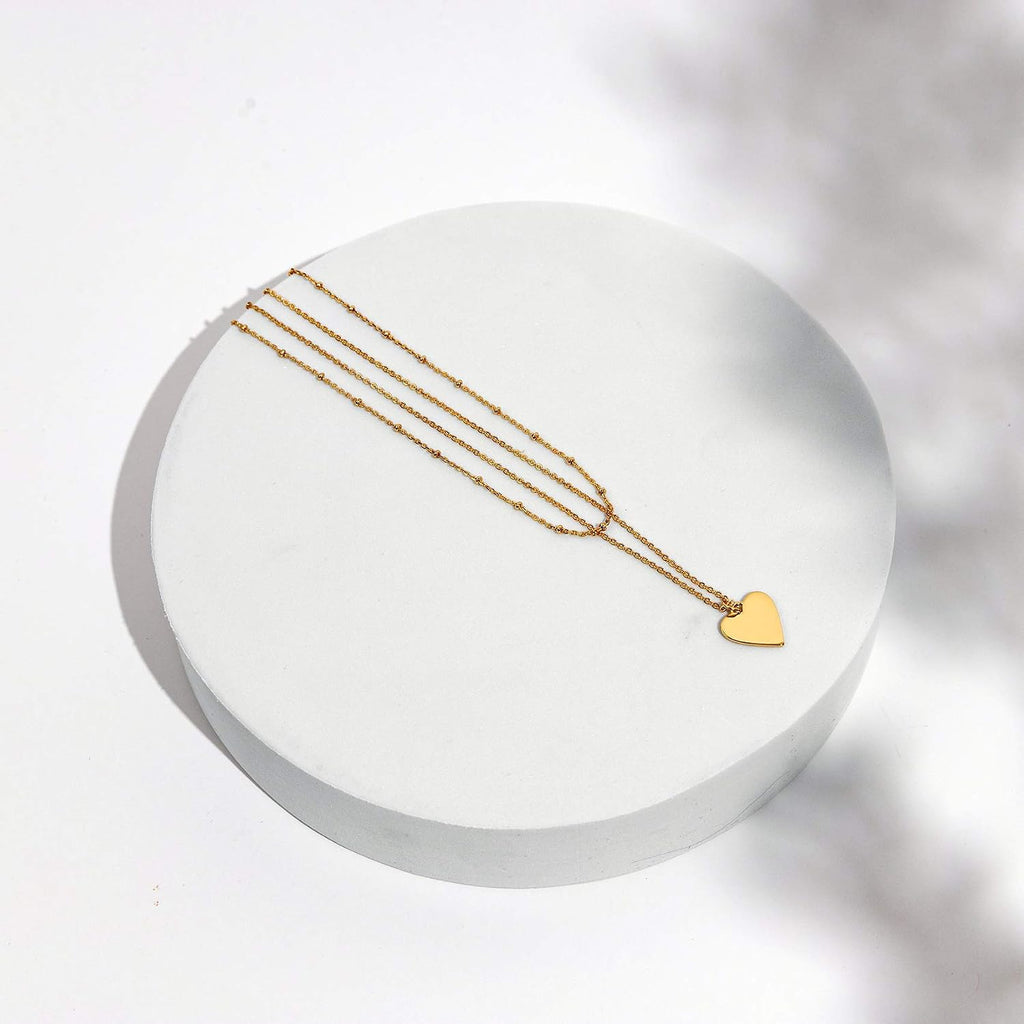 14K Gold Plated Layering Necklaces for Women, Cute Motif Pendants