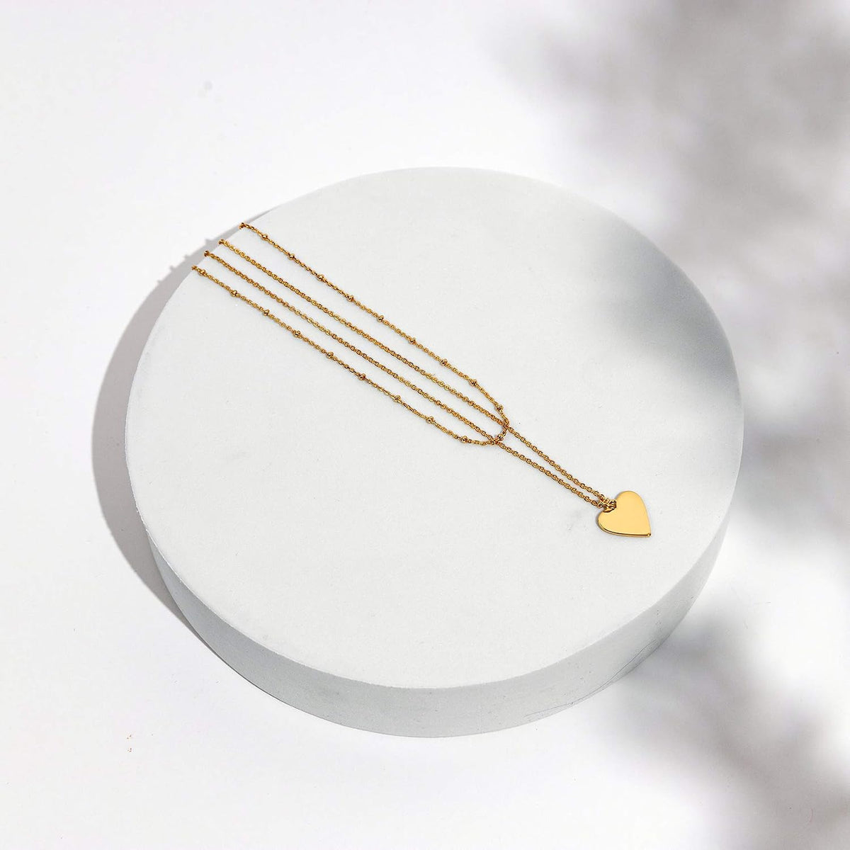 14K Gold Plated Layering Necklaces for Women, Cute Motif Pendants