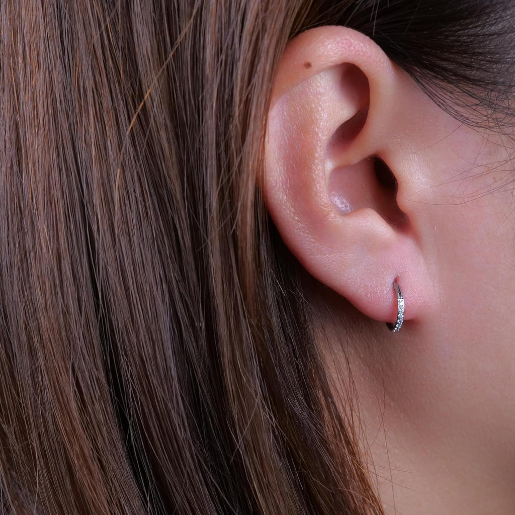 G23 Titanium Slim Huggie Hoop Earrings, Hypoallergenic