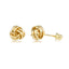 14K Yellow Gold Classic Polished Love Knot Stud Post Earrings with Secure Screw-Backs | 7MM | Women & Unisex