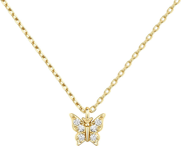 14K Gold Plated Dainty Pendant Necklaces for Women, Motif Charms